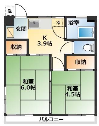 大町アパートの間取り